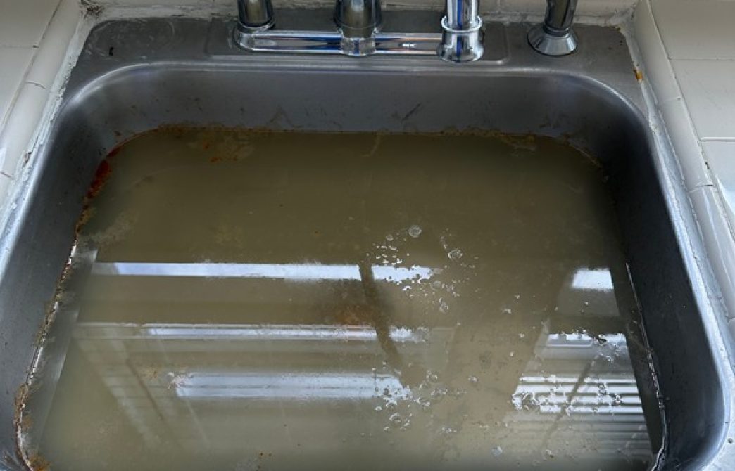 clogged sink