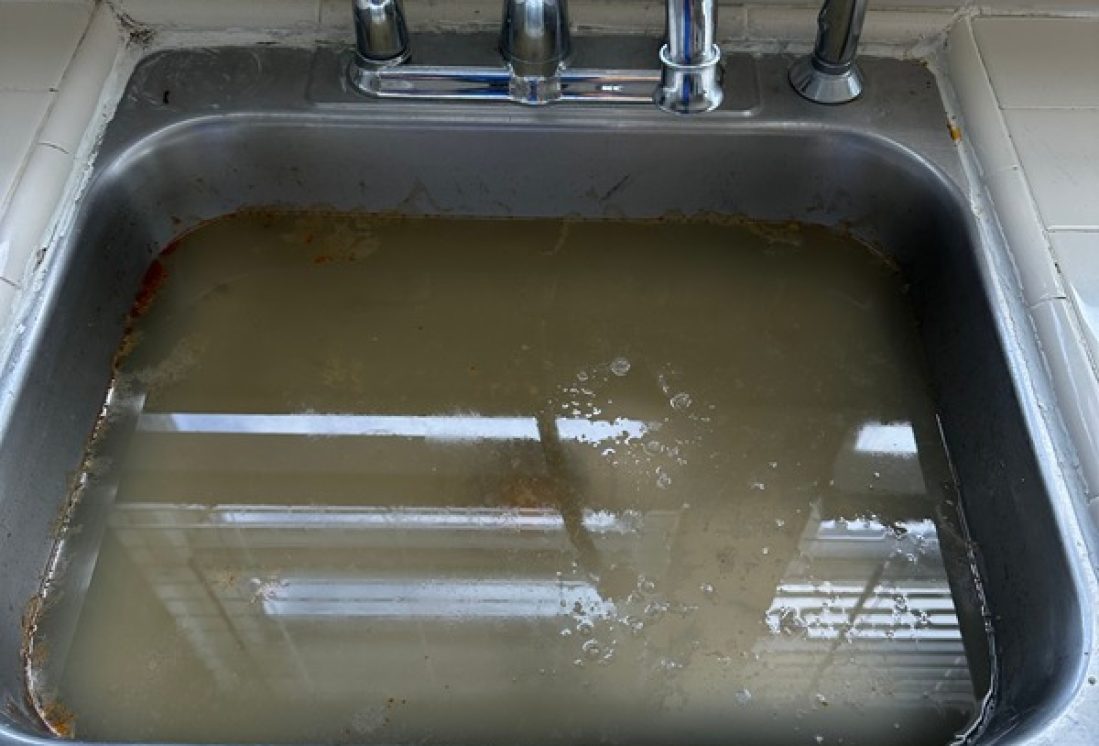 clogged sink